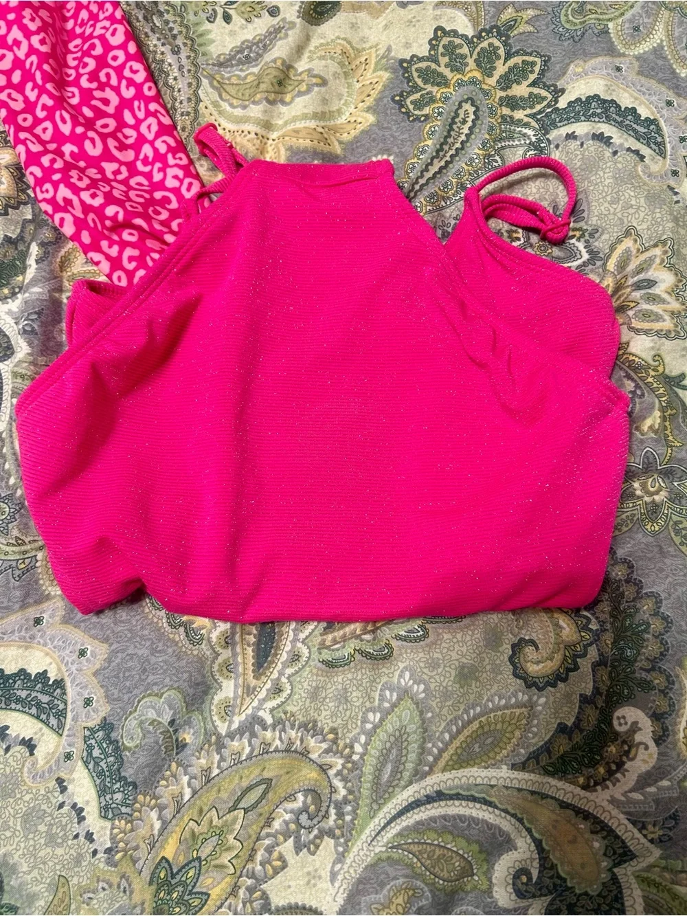 Set of three little girls swimsuits size 7/8-8 like new